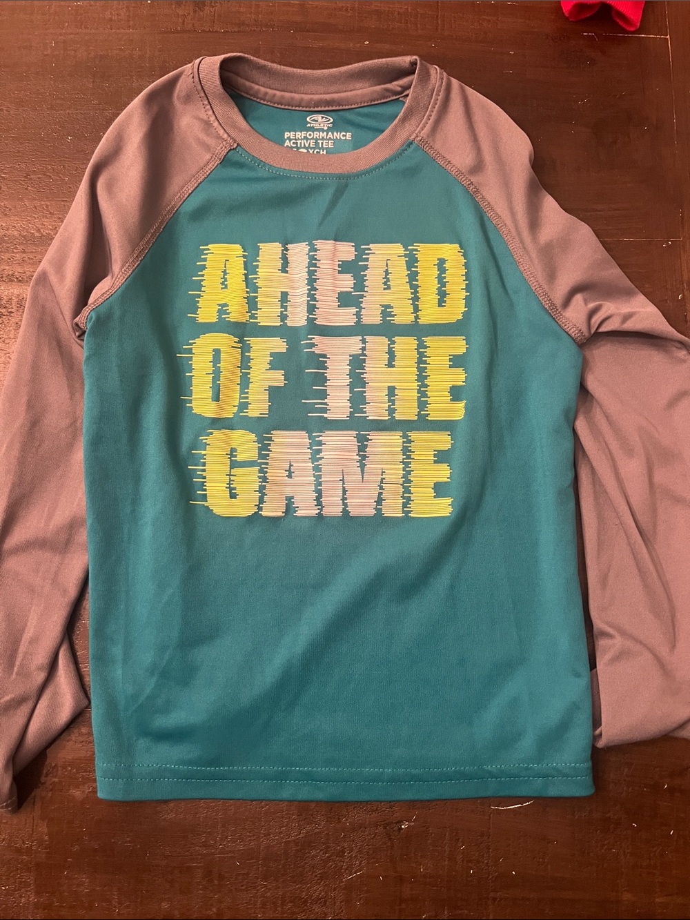 Boys athletic long sleeve shirt